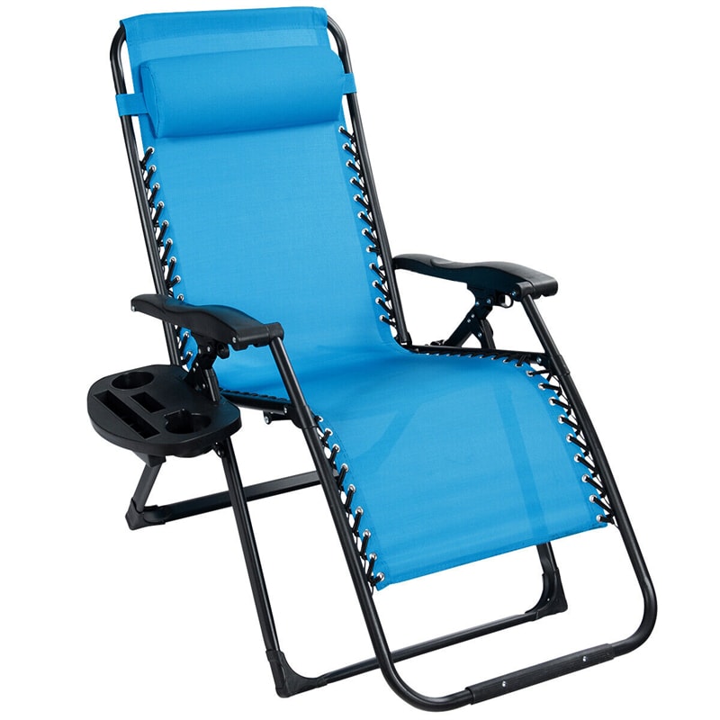 Bestoutdor Zero Gravity Chair Folding Reclining Patio Chair Lawn Chair with Cup Holder & Detachable Headrest