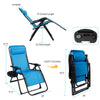 Bestoutdor Zero Gravity Chair Folding Reclining Patio Chair Lawn Chair with Cup Holder & Detachable Headrest