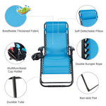 Bestoutdor Zero Gravity Chair Folding Reclining Patio Chair Lawn Chair with Cup Holder & Detachable Headrest