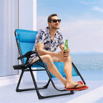 Bestoutdor Zero Gravity Chair Folding Reclining Patio Chair Lawn Chair with Cup Holder & Detachable Headrest