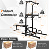 Adjustable Power Tower Multifunctional Pull-Up Bar Stand Dip Station Home Gym Equipment Full Body Workout Machine with Foldable Weight Bench