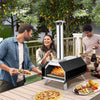 Beetle Outdoor Pizza Oven Wood Pellet Pizza Oven Grill Portable Stainless Steel Pizza Maker with 12'' Pizza Stone & Foldable Legs