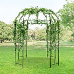 Birdcage Shape Garden Arbor 8.4' x 7' Heavy Duty Metal Garden Gazebo Pergola Arch Trellis for Climbing Plants Wedding Party Outdoor Decor