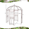 Birdcage Shape Garden Arbor 8.4' x 7' Heavy Duty Metal Garden Gazebo Pergola Arch Trellis for Climbing Plants Wedding Party Outdoor Decor