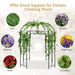 Birdcage Shape Garden Arbor 8.4' x 7' Heavy Duty Metal Garden Gazebo Pergola Arch Trellis for Climbing Plants Wedding Party Outdoor Decor