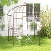 Birdcage Shape Garden Arbor 8.4' x 7' Heavy Duty Metal Garden Gazebo Pergola Arch Trellis for Climbing Plants Wedding Party Outdoor Decor