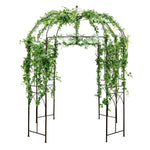 Birdcage Shape Garden Arbor 8.4' x 7' Heavy Duty Metal Garden Gazebo Pergola Arch Trellis for Climbing Plants Wedding Party Outdoor Decor