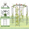 Birdcage Shape Garden Arch 9.4' x 6.8' Wrought Iron Arbor Trellis for Climbing Plants, French Style Pergola Pavilion for Wedding Party Outdoor Decor