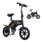 Electric Bike for Adults 14” Folding Electric Bicycle 350W Motor Mini Commuter E-Bike with Adjustable Saddle Height & Cruise Control