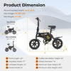 Electric Bike for Adults 14” Folding Electric Bicycle 350W Motor Mini Commuter E-Bike with Adjustable Saddle Height & Cruise Control