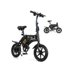 Electric Bike for Adults 14” Folding Electric Bicycle 350W Motor Mini Commuter E-Bike with Adjustable Saddle Height & Cruise Control