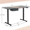 Electric Standing Desk 55" x 28" Height Adjustable Desk Sit-Stand Computer Workstation with Storage Drawer & USB Charging Port