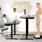 Electric Standing Desk 55" x 28" Height Adjustable Desk Sit-Stand Computer Workstation with Storage Drawer & USB Charging Port