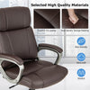 Ergonomic Executive Office Chair PU Leather Desk Chair High Back Swivel Computer Task Chair with Lumbar Support Padded Armrests & Wheels