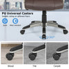 Ergonomic Executive Office Chair PU Leather Desk Chair High Back Swivel Computer Task Chair with Lumbar Support Padded Armrests & Wheels