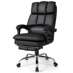 Executive Office Chair PU Leather High Back Reclining Desk Chair Ergonomic Computer Chair with Retractable Footrest & Padded Armrests