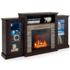 59" Fireplace TV Stand with LED Lights for TVs up to 65", Entertainment Center with 18" Electric Fireplace & APP Control