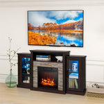 59" Fireplace TV Stand with LED Lights for TVs up to 65", Entertainment Center with 18" Electric Fireplace & APP Control