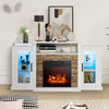 59" Fireplace TV Stand with LED Lights for TVs up to 65", Entertainment Center with 18" Electric Fireplace & APP Control