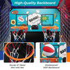 Foldable Basketball Arcade Game Indoor Double Shot Electronic Basketball Game 2 Player 8 Game Options with 4 Balls & Inflation Pump