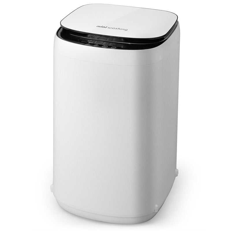 Portable Washing Machine Full Automatic Compact Washer Spin Dryer Combo 7.7lbs Capacity with Drain Pump