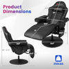 Gaming Recliner Massage Gaming Chair Height Adjustable with Retractable Footrest Cup Holder, Ergonomic Single Sofa Recliner Home Theater Seating