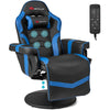 Gaming Recliner Massage Gaming Chair Height Adjustable with Retractable Footrest Cup Holder, Ergonomic Single Sofa Recliner Home Theater Seating