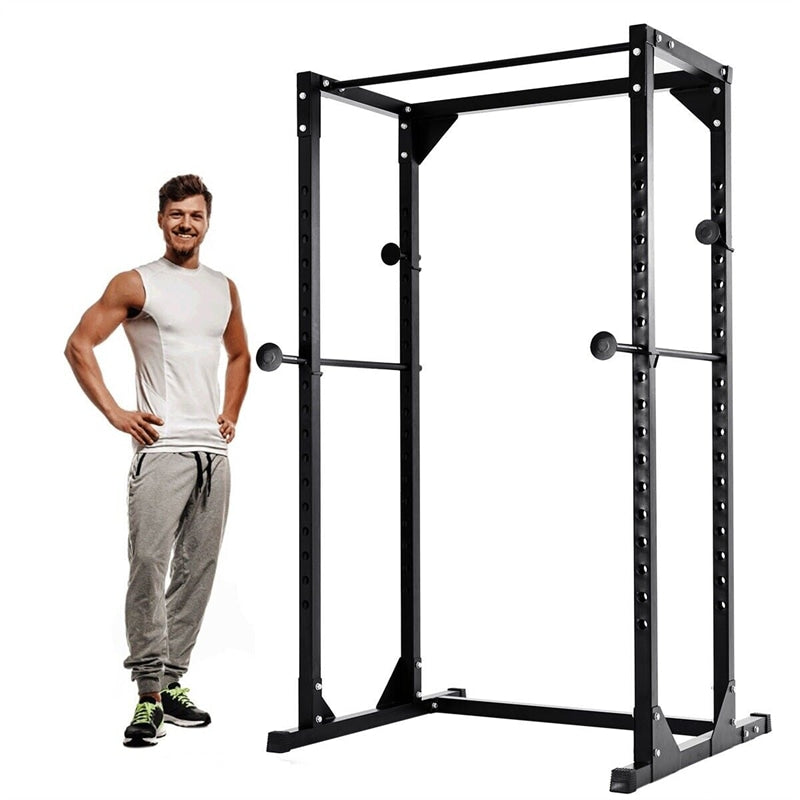 Heavy Duty Adjustable Power Rack Strength Training Power Cage Multifunctional Fitness Squat Rack Dumbbell Rack for Home Gym