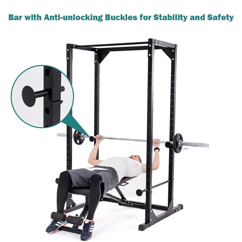 Heavy Duty Adjustable Power Rack Strength Training Power Cage Multifunctional Fitness Squat Rack Dumbbell Rack for Home Gym