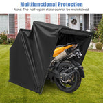 Heavy Duty Motorcycle Shelter 11.2' x 4.5' Waterproof Motorcycle Cover Outdoor Storage Tent Portable Motorcycle Garage with 600D Oxford Cover