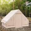 Inflatable Camping Tent 4-6 Person Glamping Tent 4-Season Luxury Canvas Cabin Tent Camping House Tent with Pump & 7 Mesh Windows