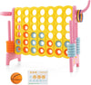 Jumbo 4-to-Score Giant Game Set Indoor Outdoor Family Yard Connect Game with Basketball Hoop, Ring Toss, 42 Rings & Quick-Release Sliders