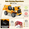 Kids Ride On Dump Truck 12V Battery Ride On Car with Electric Dump Bed, Remote Control & LED Lights, Ride On Construction Vehicle for Kids 3+