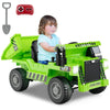 Kids Ride On Dump Truck 12V Battery Ride On Car with Electric Dump Bed, Remote Control & LED Lights, Ride On Construction Vehicle for Kids 3+