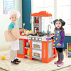 Kids Toy Kitchen Set Toddler Plastic Pretend Play Kitchen Set with 67pcs Kitchen Toys & Realistic Lights Sounds