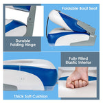 Low Back Boat Seats 2 Pack Folding Fishing Boat Seats Captain Bucket Seats with Stainless Steel Screws & Aluminum Hinges