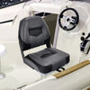 Low Back Boat Seats 2 Pack Folding Fishing Boat Seats Captain Bucket Seats with Stainless Steel Screws & Aluminum Hinges