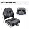 Low Back Boat Seats 2 Pack Folding Fishing Boat Seats Captain Bucket Seats with Stainless Steel Screws & Aluminum Hinges