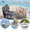 Low Back Boat Seats 2 Pack Folding Fishing Boat Seats Captain Bucket Seats with Stainless Steel Screws & Aluminum Hinges