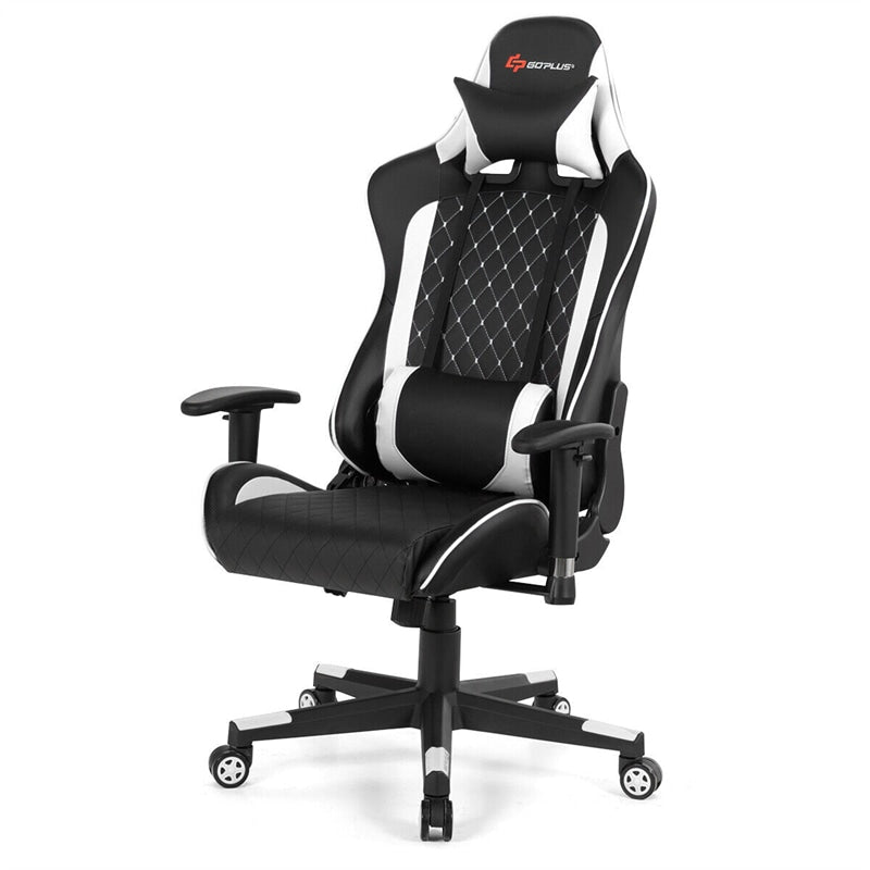 Massage Gaming Chair Gaming Recliner Ergonomic High Back Office Computer Chair with Adjustable Armrest & Lumbar Pillow