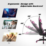 Massage Gaming Chair Gaming Recliner Ergonomic High Back Office Computer Chair with Adjustable Armrest & Lumbar Pillow