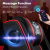 Massage Gaming Chair Racing Style Gaming Recliner PU Leather Home Theater Seating with Bluetooth Speaker, Retractable Footrest & Lumbar Pillow