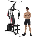 Multifunction Home Gym System Weight Training Exercise Equipment with 100lbs Weight Stack, All-in-One Fitness Strength Machine for Total Body Workout