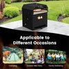 4-in-1 Multipurpose Outdoor Pizza Oven 2-Layer Wood Fired Pizza Oven Detachable Grill Oven Fire Pit with Ash Tray, Pizza Stone & Waterproof Cover