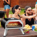 Outdoor Gas Pizza Oven 15,000 BTU Propane Pizza Oven Portable Pizza Maker with 12" Pizza Stone Foldable Legs & Storage Bag