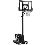 Portable Basketball Hoop 8-10Ft Height Adjustable Basketball Goal Stand System for Outdoor Indoor with 44" Shatterproof Backboard & Weight Bag