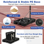 Portable Basketball Hoop 8-10Ft Height Adjustable Basketball Goal Stand System for Outdoor Indoor with 44" Shatterproof Backboard & Weight Bag