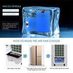 Portable Evaporative Air Cooler Bladeless Fan Cooling Filter Humidify Anion with Remote Control, 2 Ice Packs, 8L Water Tank & 7.5H Timer