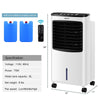 Portable Evaporative Air Cooler Bladeless Fan Cooling Filter Humidify Anion with Remote Control, 2 Ice Packs, 8L Water Tank & 7.5H Timer