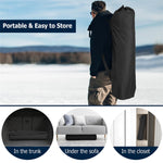 Pop-up Ice Fishing Shelter 2-Person Insulated Ice Fishing Tent Portable Ice Shanty Thermal Ice Shack with Cotton Padded Walls & Carrying Bag